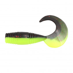 Твистер YAMAN PRO Spry Tail, р.3 inch, цвет #32 - Black Red Flake/Chartreuse уп. 8 шт.