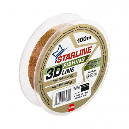 Леска IAM 3D Fishing Line 150m, диаметр 0,30 мм Хамелеон