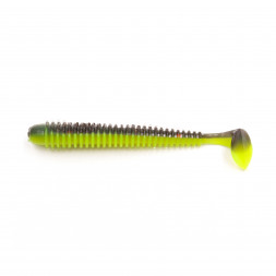 Виброхвост YAMAN PRO Betta, р.4,5 inch, цвет #32 - Black Red Flake/Chartreuse уп. 5 шт.