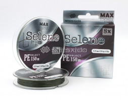 Шнур плетеный Shii Saido Selene 8X, L-150 м, d-0,41 мм test-29,5 кг, mosgreen