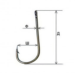 Крючок FISH SEASON Kairyo han-sure-ring №1 BN 10шт 11027-01F