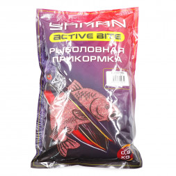 Прикормка Yaman Active Bite Карп слива , цв. красный, 900 г