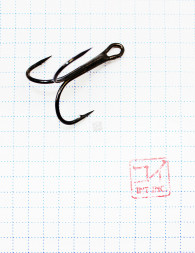 Крючок KOI O'SHAUGHNESSY TREBLE, размер 1/0 INT, цвет BN, тройник 5 шт.