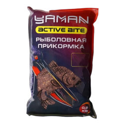 Прикормка Yaman Active Bite Карп-Карась Big Fish, цв. коричневый, 900 г/15/