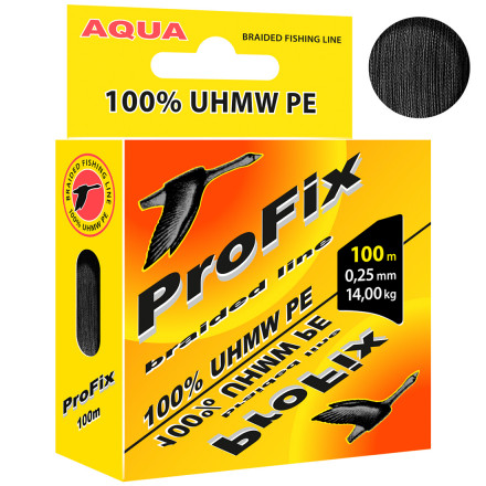 Леска плетеная AQUA ProFix Black 0.25 100м