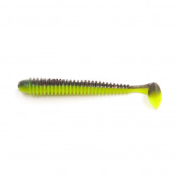 Виброхвост YAMAN PRO Betta, р.2,5 inch, цвет #32 - Black Red Flake/Chartreuse уп. 8 шт.